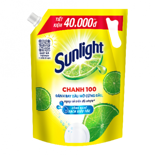 Nước rửa chén Sunlight Chanh 100 túi 750g - Ảnh 1