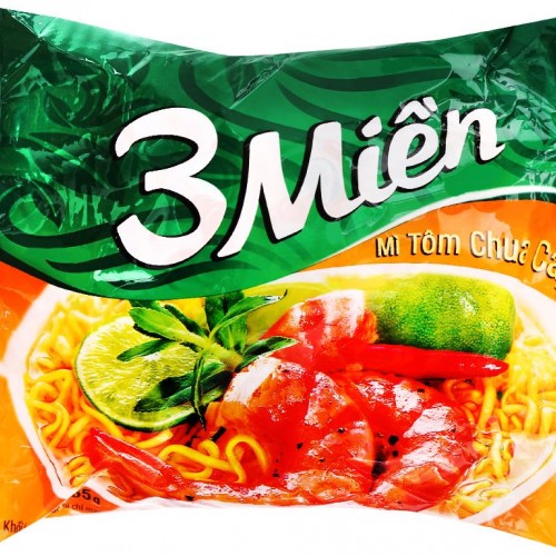 Mì 3 Miền tôm chua cay gói 65g (thùng 30 gói) - Ảnh 1