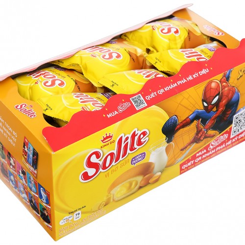 Bánh bông lan Solite hộp 360g (20 cái) - Ảnh 1