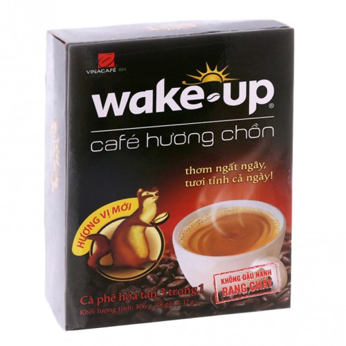 Cà phê sữa Wake Up 3 trong 1 hương chồn 306g - Ảnh 1