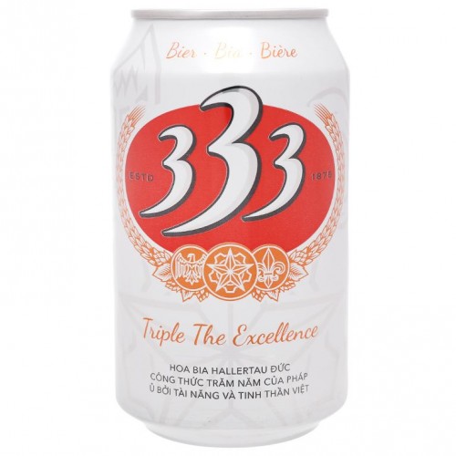 Bia 333 lon 330ml - Ảnh 1