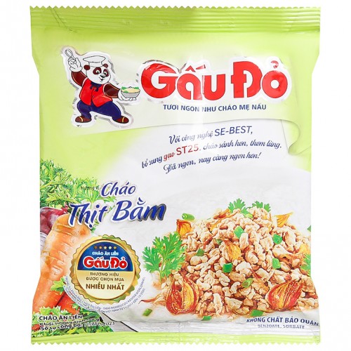 Cháo thịt bằm Gấu Đỏ gói 50g - Ảnh 1