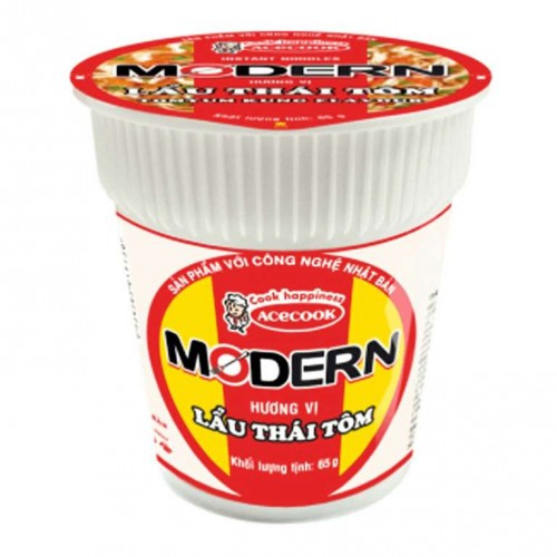 Mì Modern lẩu Thái tôm ly 65g (thùng 24 ly) - Ảnh 1