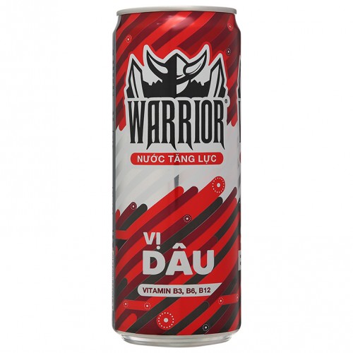 Nước tăng lực Warrior hương dâu lon 325ml - Ảnh 1