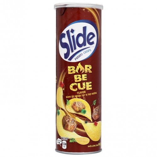 Snack khoai tây vị thịt nướng Slide lon 90g + 20% - Ảnh 1