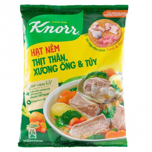 Hạt nêm thịt thăn, xương ống, tủy Knorr gói 900g. KM: 150g - Ảnh 1