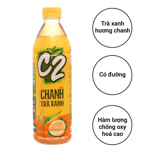 Trà xanh C2 hương chanh 455ml (thùng) - Ảnh 1