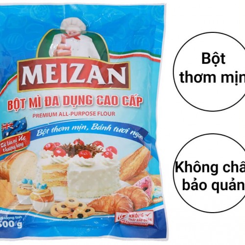 Bột mì đa dụng Meizan cao cấp gói 500g - Ảnh 1