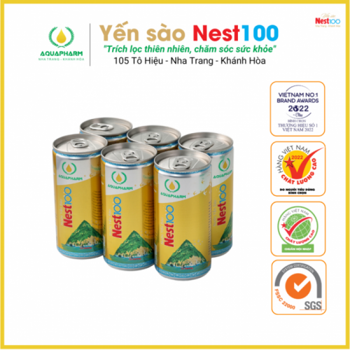 Nước yến Nest100 có đường – Lốc 6 lon 190ml - Ảnh 1