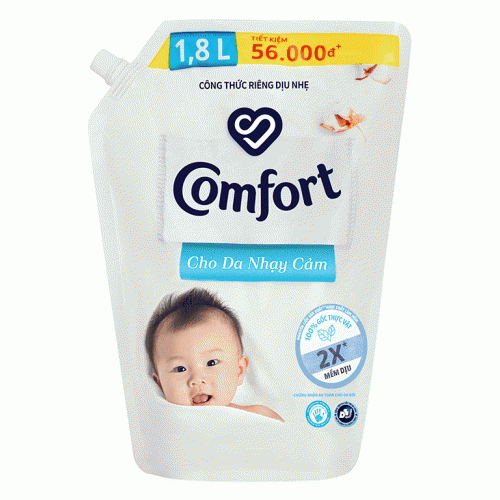 Nước xả Comfort cho da nhạy cảm túi 1.8 lít - Ảnh 1