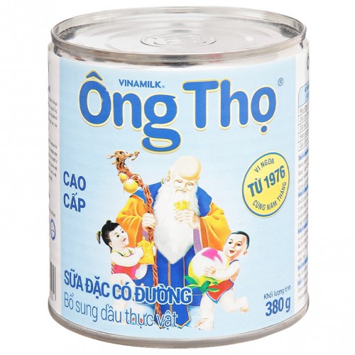 Sữa đặc Ông Thọ Trắng nhãn xanh lon 380g - Ảnh 1