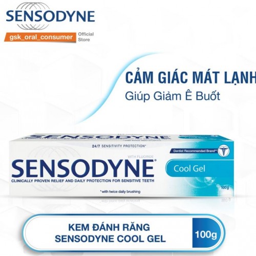 Kem đánh răng Sensodyne Cool Gel giảm ê buốt 24/7 100g - Ảnh 1