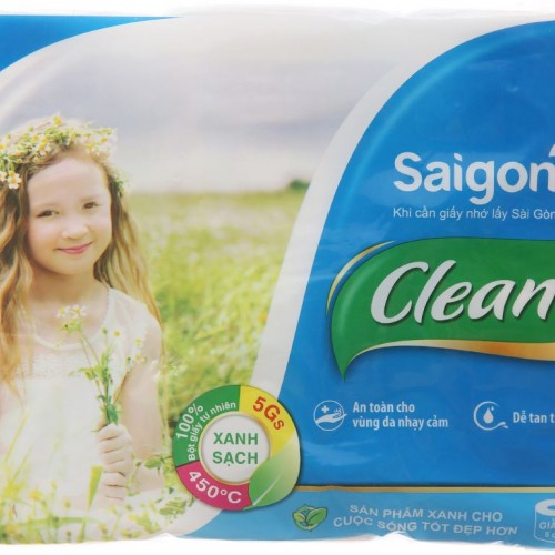 Giấy vệ sinh Saigon Clean 2 lớp (10cm x 12cm), 6 cuộn - Ảnh 1