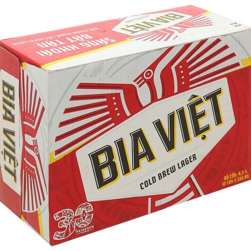 Thùng 12 lon bia Bia Việt 330ml - Ảnh 1